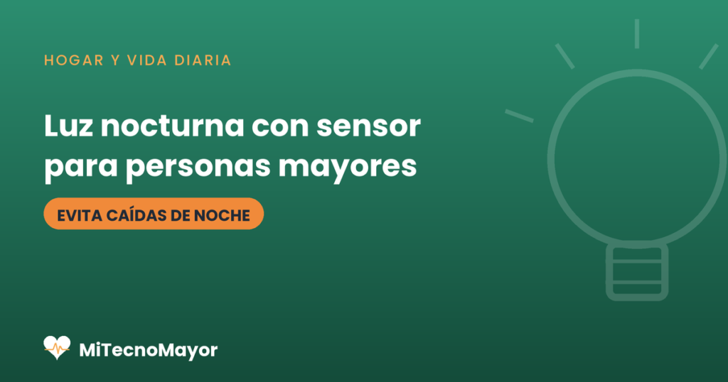 luz nocturna con sensor de movimiento para personas mayores
