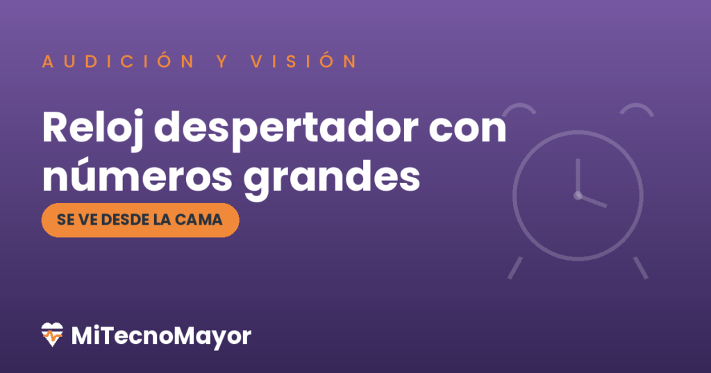 reloj despertador con números grandes para personas mayores