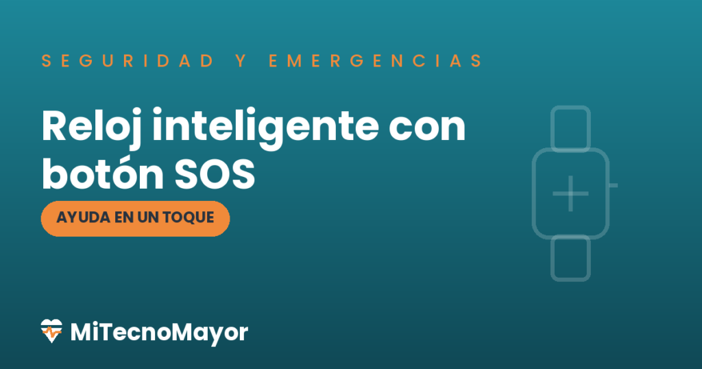 reloj inteligente con botón SOS para personas mayores