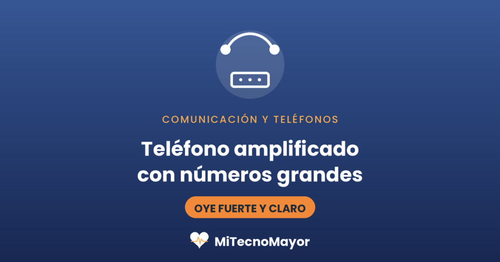 teléfono fijo amplificado con números grandes para personas mayores